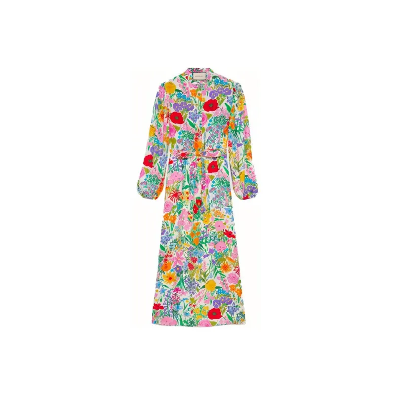 GUCCI Epilogue Series Long-Sleeved Dresses Women's Multicolor-0