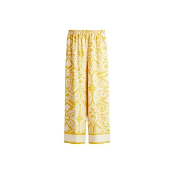 H&M Casual Pants Women's Yellow/Pattern