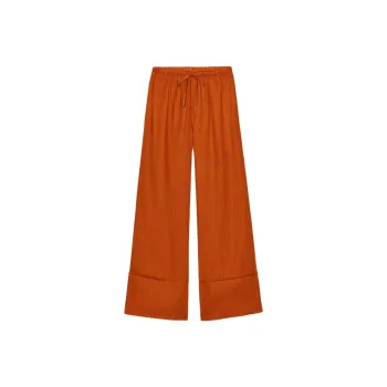 ZARA ZW Series Casual Pants Women's Dark Orange