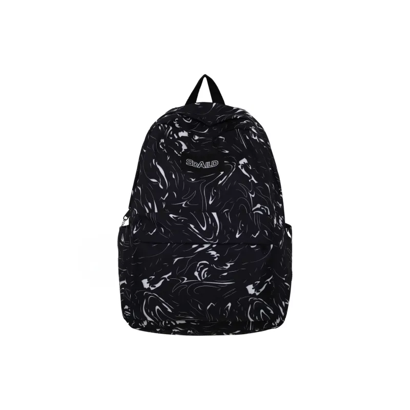 AIBAG Nylon Backpack Large Size Unisex Ecru/Black/Pink/Light Blue/Sky Blue-2