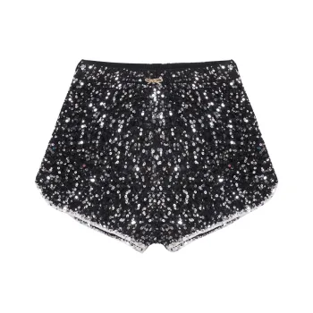 CHANEL 23 Spring New Arrivals Casual Shorts Women's Black