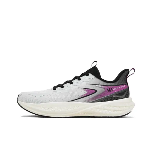 361° Anti Slip Wear Resistant Low Top Casual Racing Running Shoes Men's Gray Black Purple