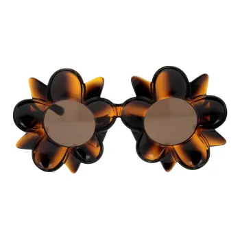 Bottega Veneta Polyamide Irregular Shape Sunglasses Unisex Brown