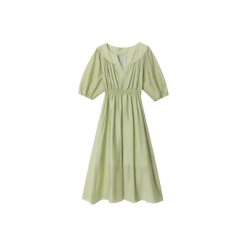 After Home Party Short-Sleeved Dresses Women's Green