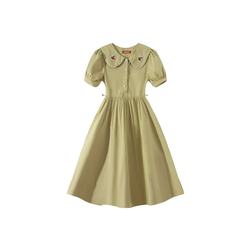 RTNH Short Sleeved Dress Women's Light Blue-9