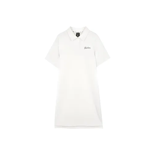 Skechers SS24 Short Sleeved Dresses Women's Marshmallow White