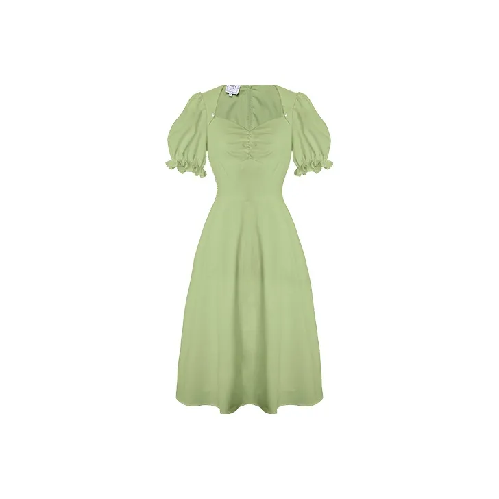 JINYE ORIENTAL Short Sleeved Dresses Women's Fruit Green-0