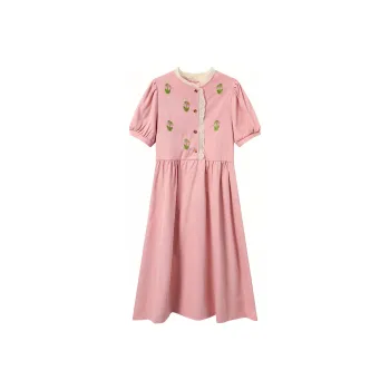 Adeworn Short Sleeved Dress Women's Pink