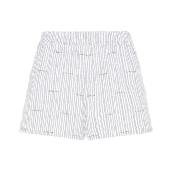 Givenchy Allover Logo Striped Shorts White