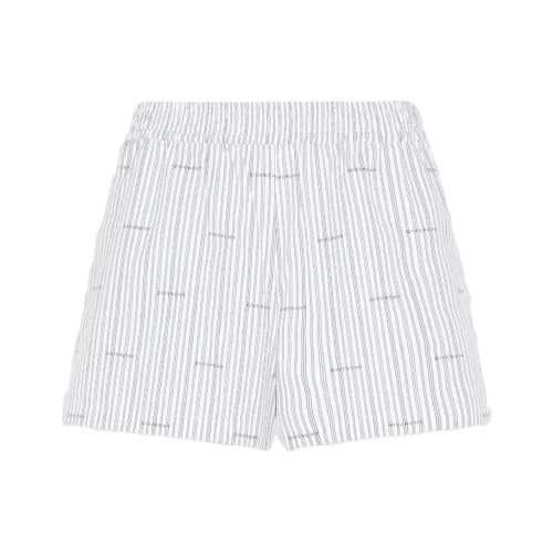 Givenchy Allover Logo Striped Shorts White
