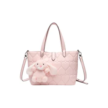 OCTSUI PU Handbag Women's Pink/White