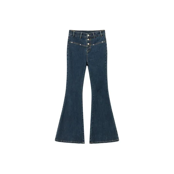 CHUU Jeans Women's Dark Denim Blue-0