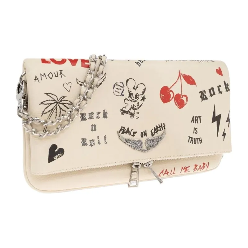 Zadig & Voltaire Cow Leather Crossbody Bag Women's Beige-1