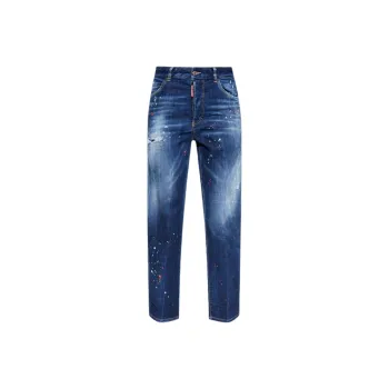 DSQUARED 2 Distressed Straight Leg Jeans