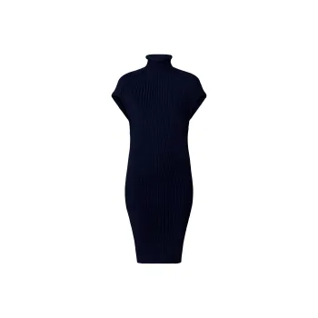 LOUIS VUITTON Roll Neck Ribbed Knit Dress