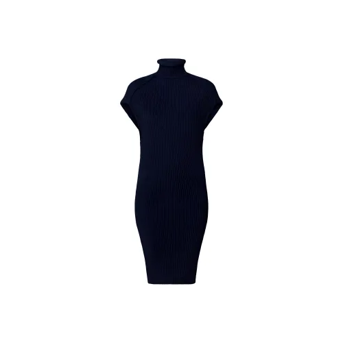 LOUIS VUITTON Roll Neck Ribbed Knit Dress
