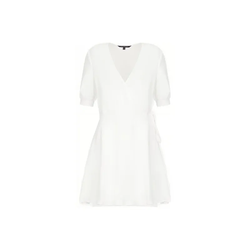 ARMANI EXCHANGEAE SS22 Short Sleeved Dress Women's White-0