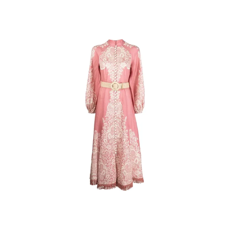 Zimmermann Long-Sleeved Dresses Women's Pink-0
