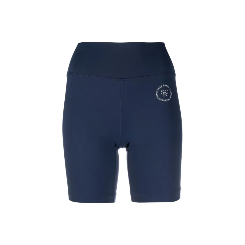 SPORTY & RICH Logo print Detail Shorts-0