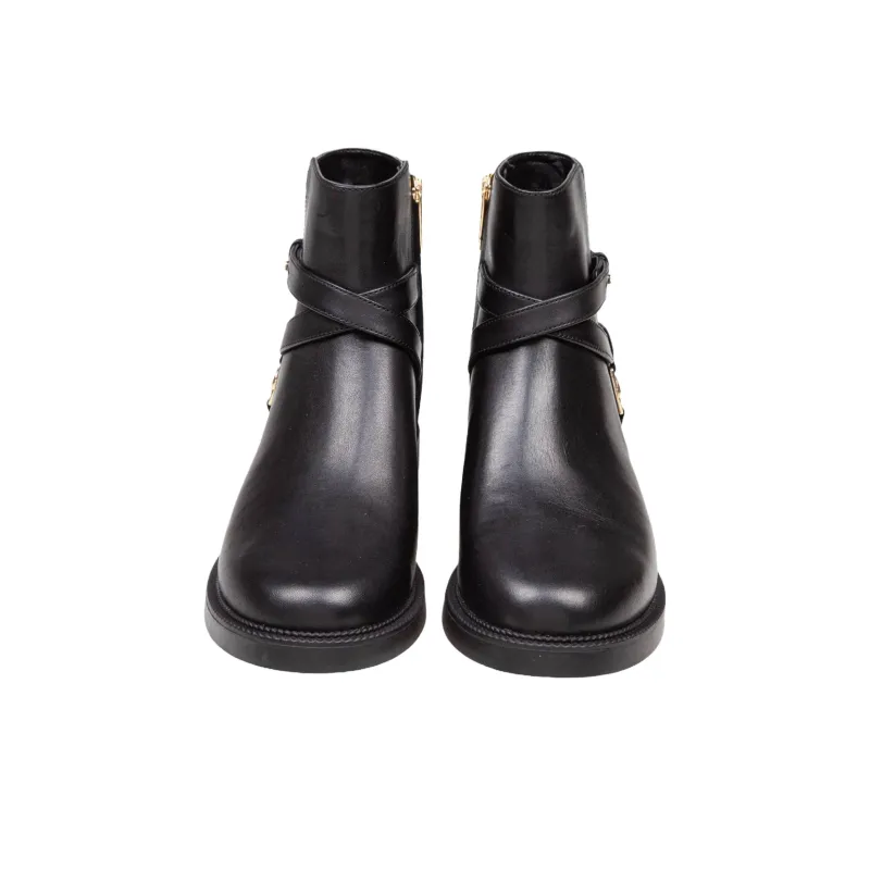 MICHAEL KORS Abigail Logo Plaque Ankle Boots Women's-3