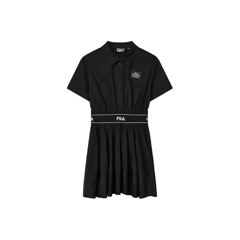 FILA Short Sleeved Dresses Women's Black-0