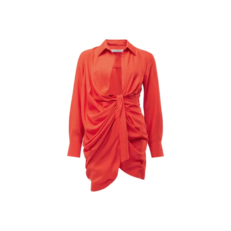 Jacquemus Draped Shirt Dress-0