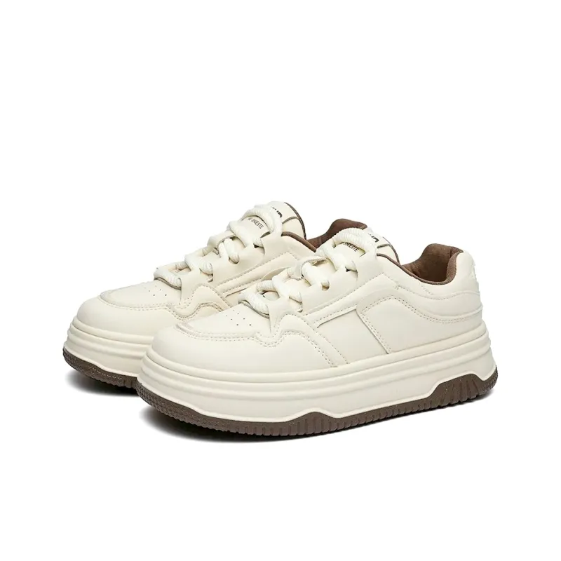 Fawn Miri Slip Resistant Low Top Skateboard Shoes Women's White-4