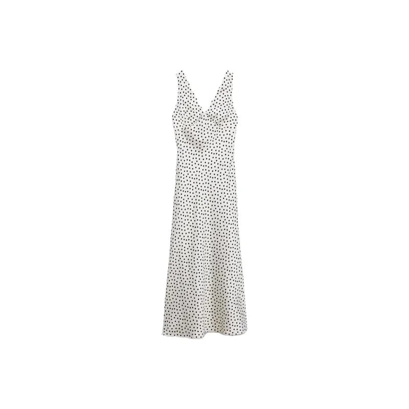 ZARA Sleeveless Dresses Women's White Black-0