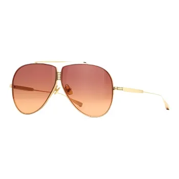 Valentino Titanium Aviator Sunglasses Women's Gold
