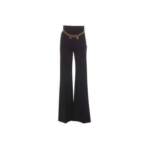 Elisabetta Franchi Belted Stretch Crepe Palazzo Trousers