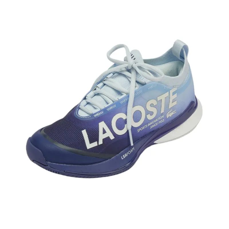 LACOSTE Slip Resistant Low Top Tennis Shoes Women's Light Blue-2