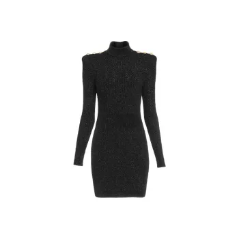 BALMAIN Long-Sleeved Dresses Women's Black