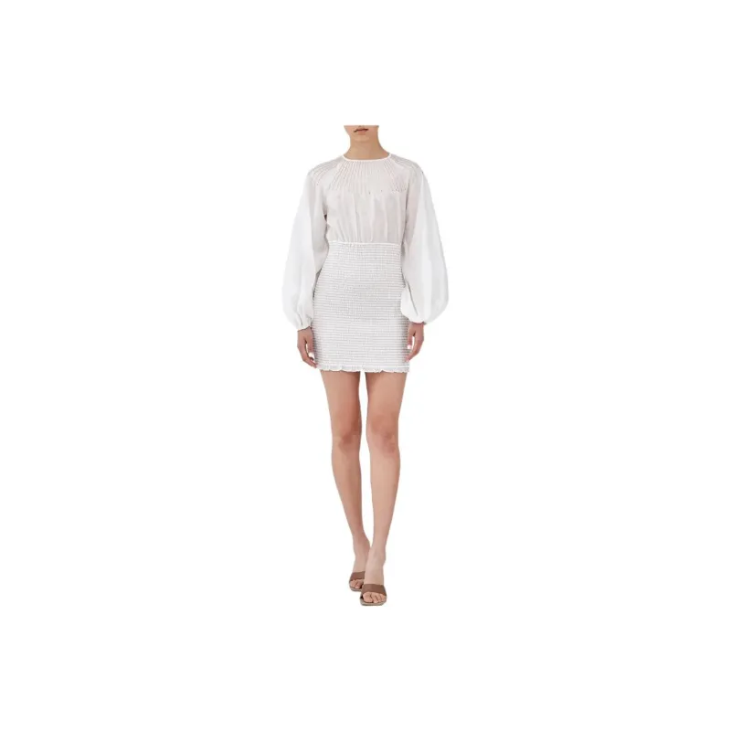 C/MEO Long Sleeved Dresses Women's White-0