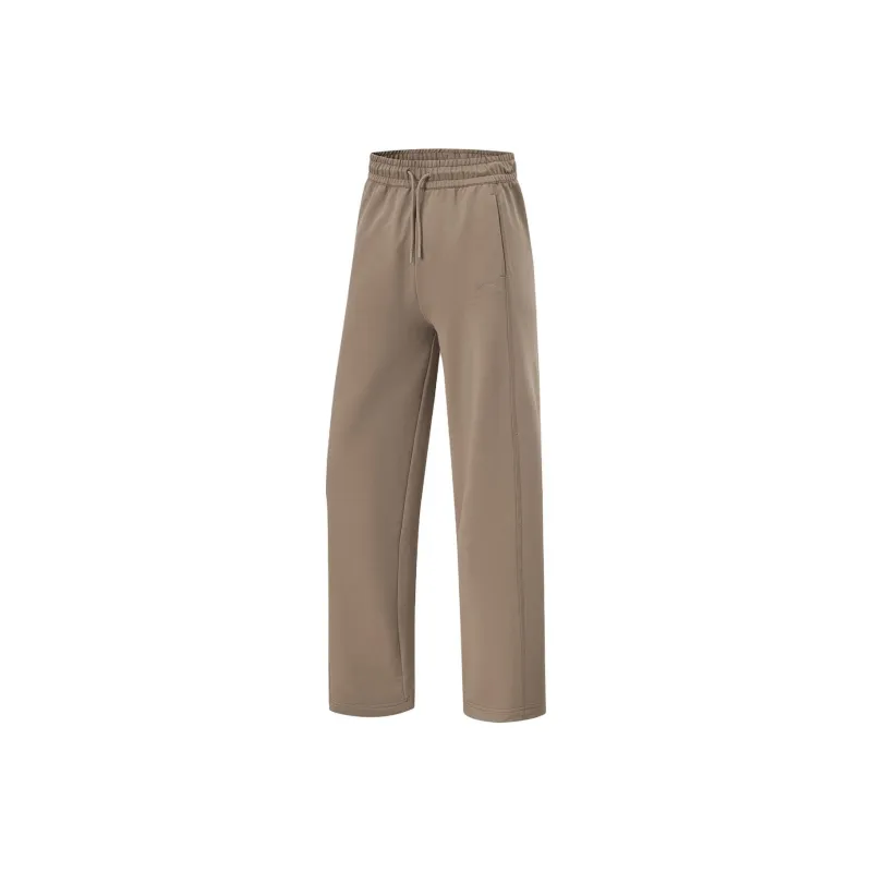 LiNing Fitness Series Knitted Sweatpants Women's Mushroom Brown-0