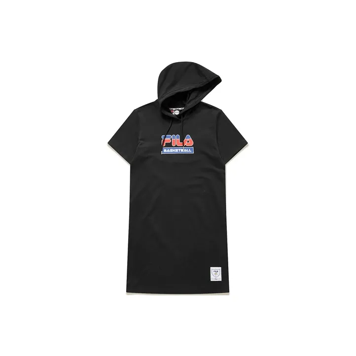 FILA FUSION Short Sleeved Dresses Women's Pitch Black-0