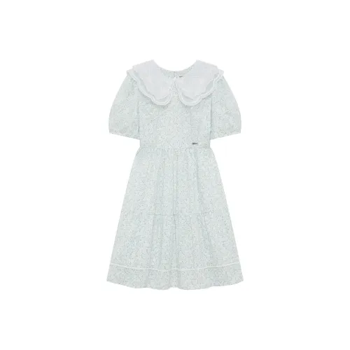 Teenie Weenie Short Sleeved Dress Women's Light Blue