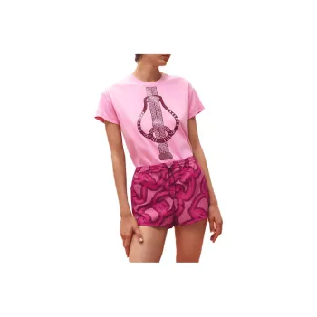 HERMES Casual Shorts Women's Rosewood Cassava Pink