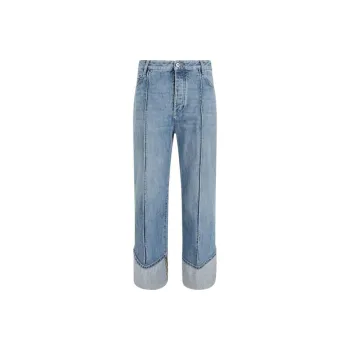 Bottega Veneta Buttoned Curved Cut Jeans
