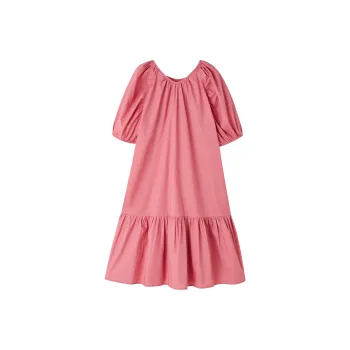 【dme】 Short-Sleeved Dresses Women's Peacock Blue