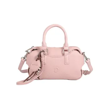 DAPHNE PU Boston Bag, Shoulder Bag, Crossbody Bag, Handbag Small Size Women's Pink