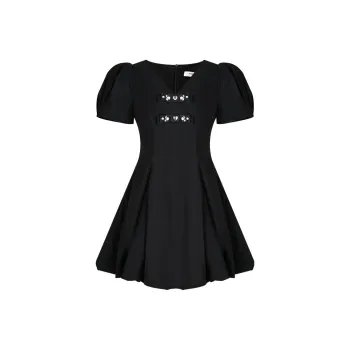 TAMMY TANGS Short Sleeved Dress Women's Black