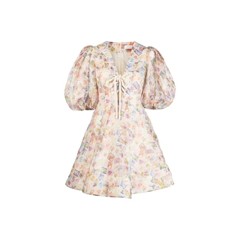 Zimmermann Short-Sleeved Dresses Women's Pink-0