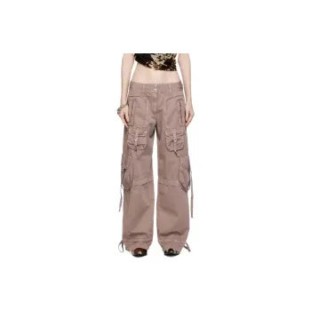 Acne Studios Low Rise Wide Leg Cargo Trousers