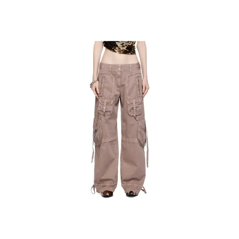 Acne Studios Low Rise Wide Leg Cargo Trousers-0