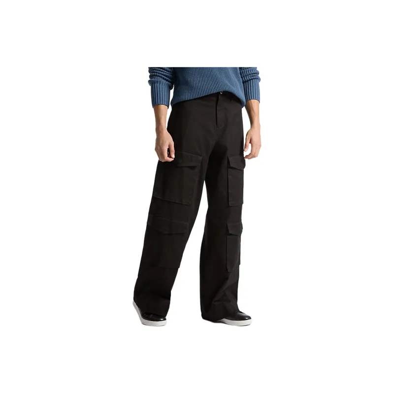 MICHAEL KORS Stretch Cotton Wide Leg Cargo Pants-0