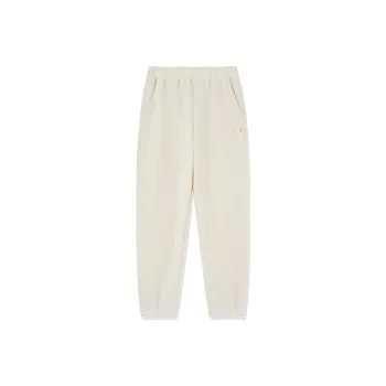 QIAODAN Knitted Sports Pants Women's Cream White