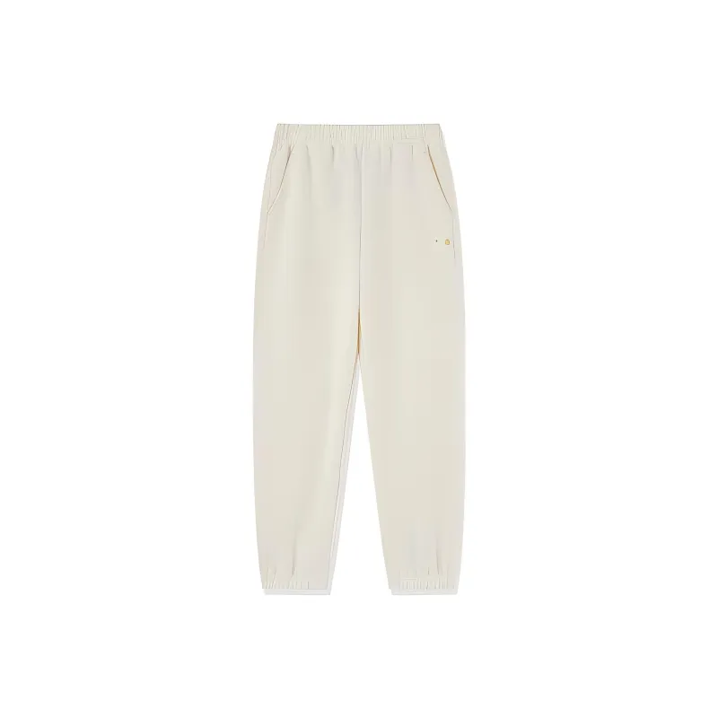 QIAODAN Knitted Sports Pants Women's Cream White-0