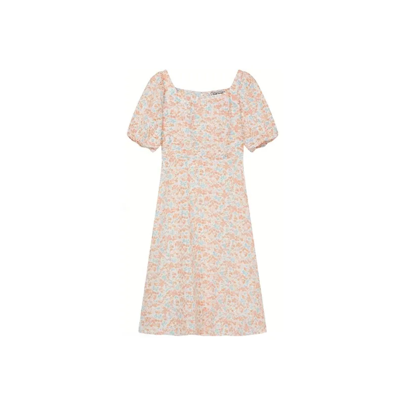 Teenie Weenie Short Sleeved Dress Women's Color Block-0