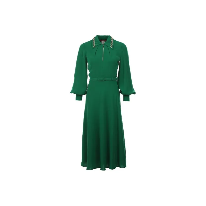 MaxMara Long Sleeved Dress Women's Green-0