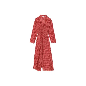 Sandro Long Sleeved Dress Women's Red